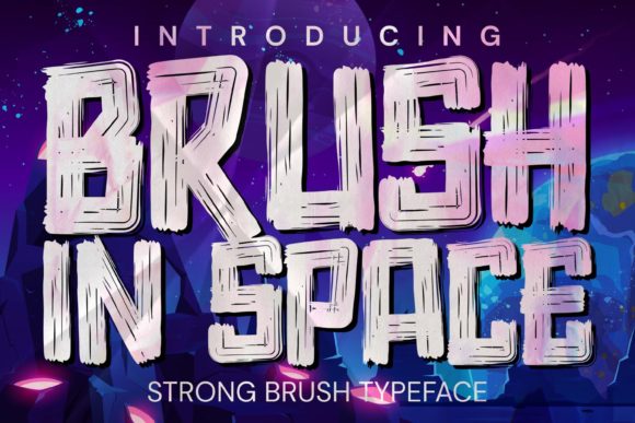 Brush in Space: A Bold Display Font for Modern Designs