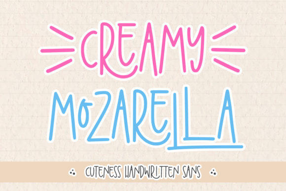 Creamy Mozarella: A Playful Display Font for Modern Projects