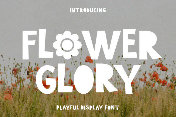 Flower Glory: A Cheerful Display Font for Creative Projects