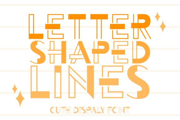 Letter Shaped Lines: A Whimsical, Architectural Display Font