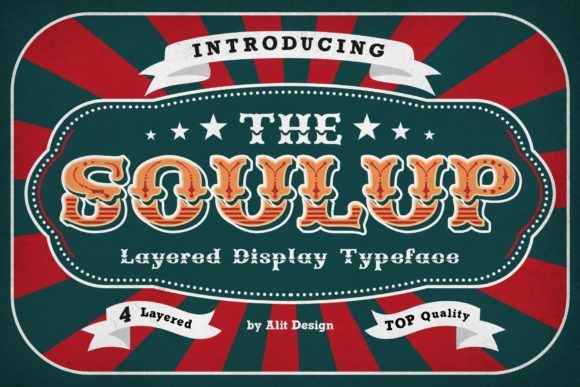 Soulup: A Bold Retro Display Font for Modern Design