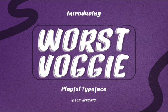 Worst Voggie: A Natural Brush Display Font